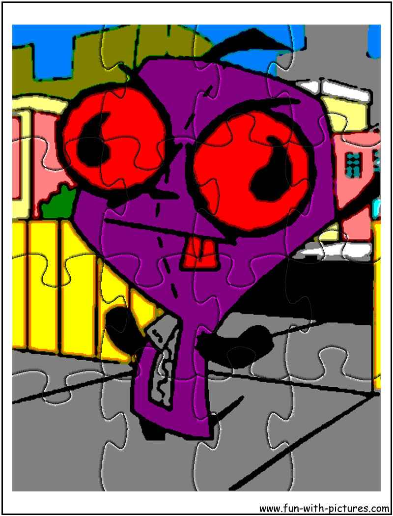 Printable Invaderzim Gir Jigsaw