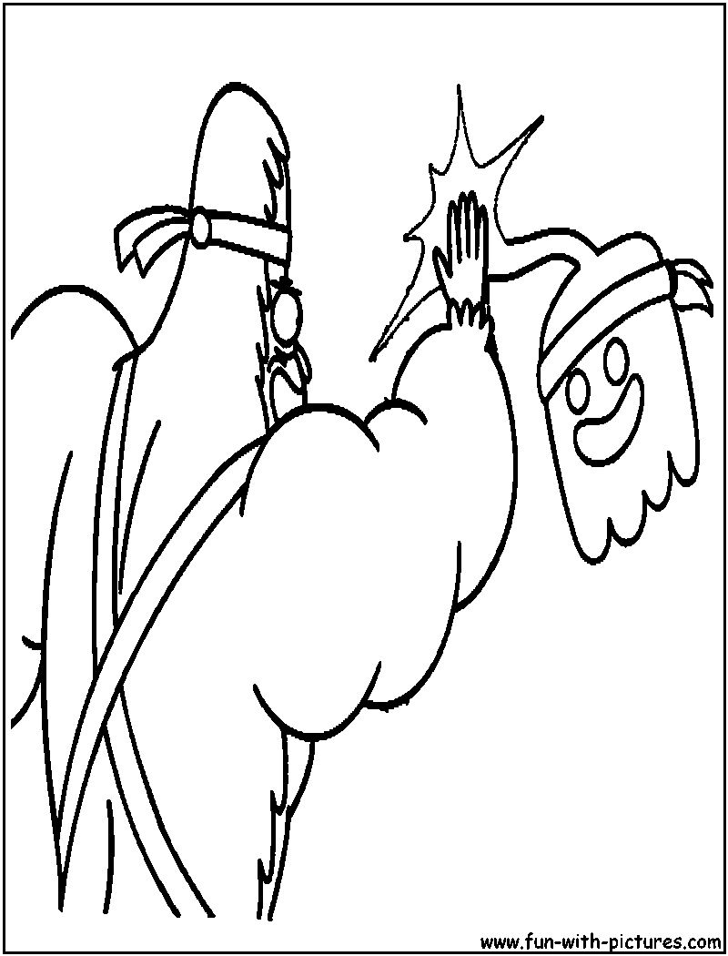 Regularshow Skips Highfiveghost Coloring Page 