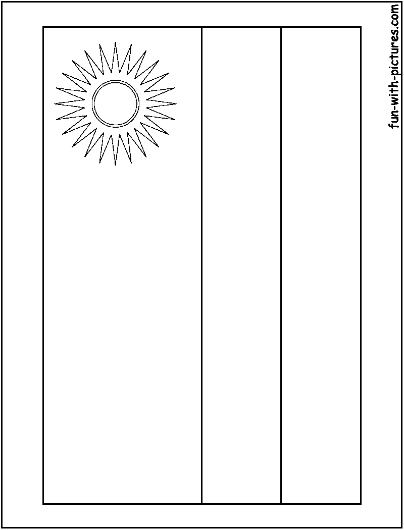 Rwanda Flag  Coloring Page