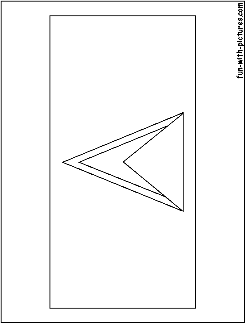 Saint Lucia Flag  Coloring Page