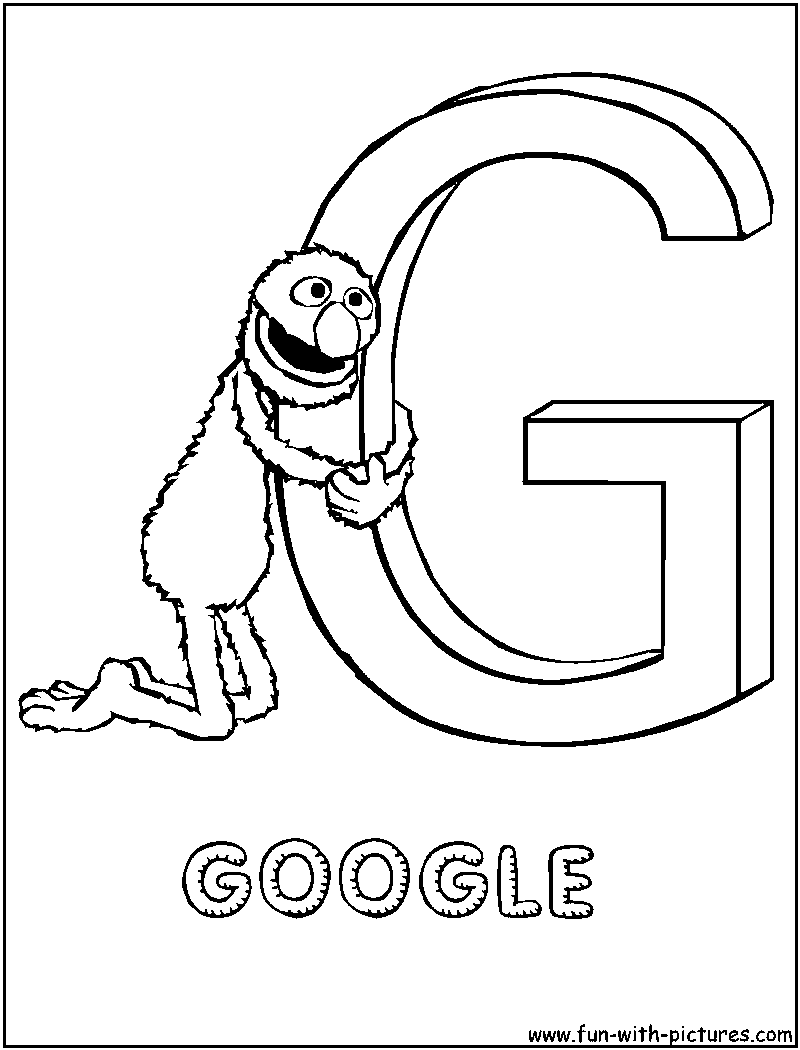 Sesamestreet G Coloring Page 