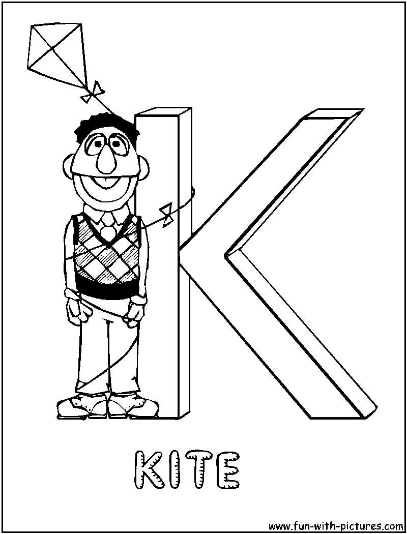 Sesamestreet K Coloring Page 