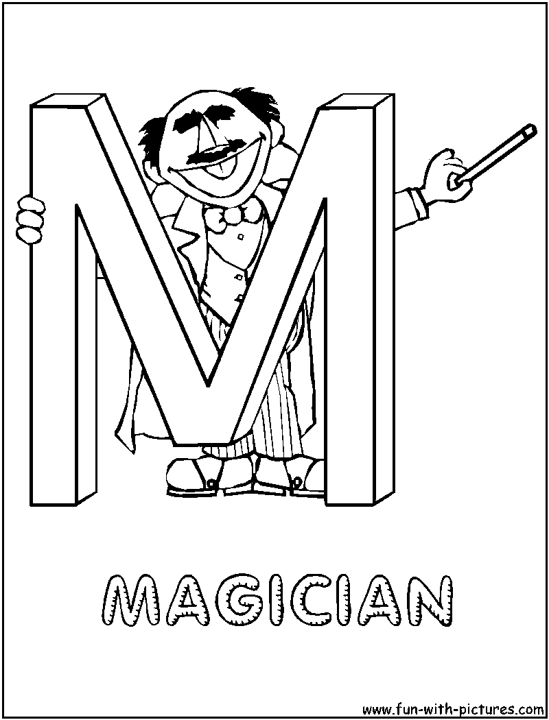 Sesamestreet M Coloring Page 