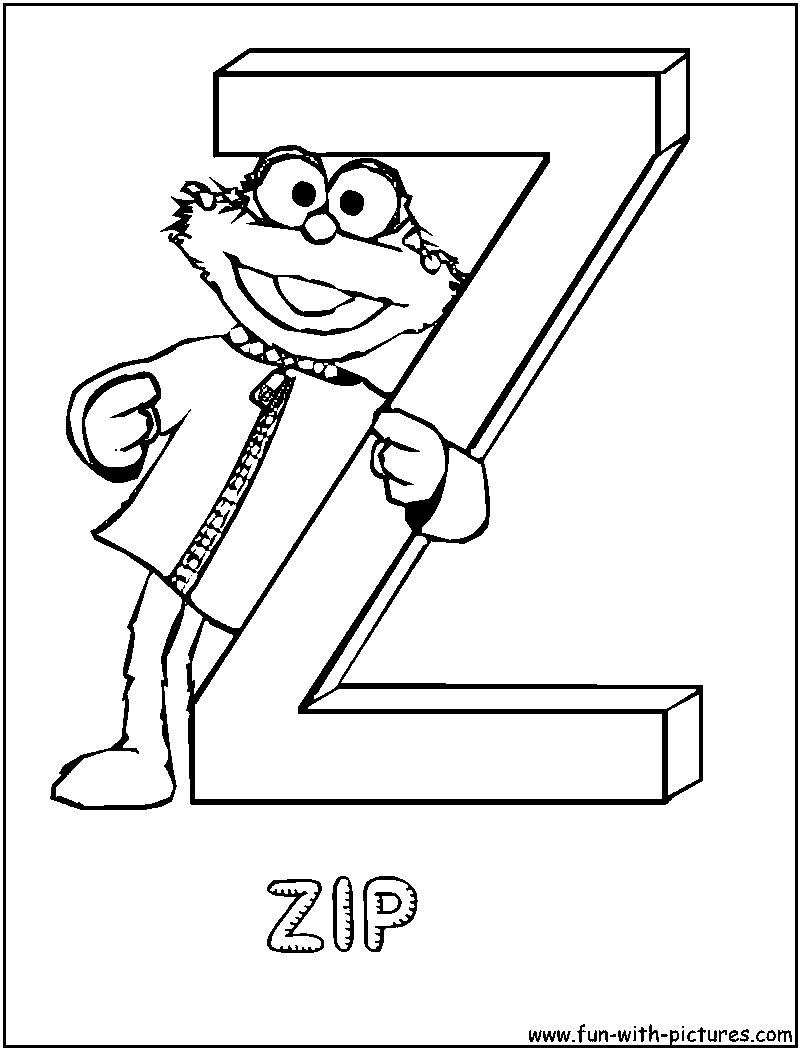 Sesamestreet Z Coloring Page 
