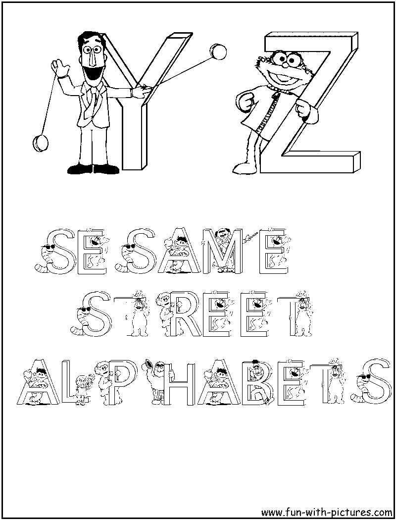 Sesamestreet_yz Coloring Page 