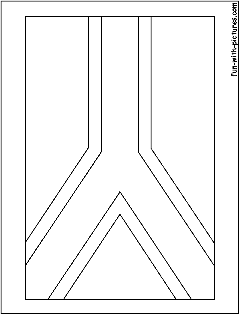 South Africa Flag  Coloring Page