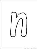 bubble letter n