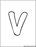 bubble letter v