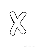 bubble letter x