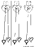 valentineday teddy bookmarks