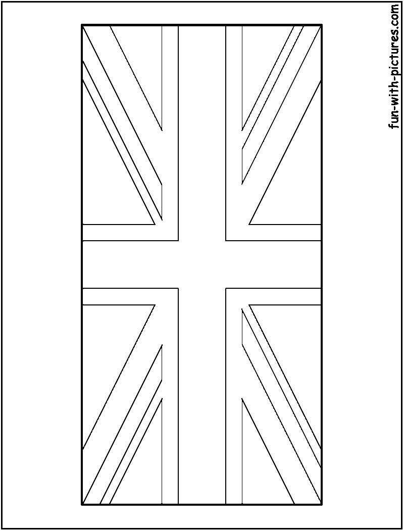 United Kingdom Flag  Coloring Page