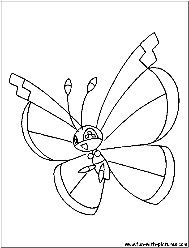 Vivillon Coloring Page 